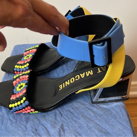 KAT MACONIE Low Heel Beaded Statement Sandals – Size 7 - Picture 4 of 8